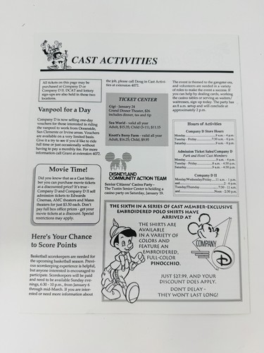Disneyland Line Vol. 23 No. 1 January 4, 1991 Cast Member News Pirates - Picture 2 of 3