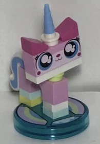 Lego Minifigure Movie Unikitty Pink Cat Kitten Kitty Cute + Dimensions Game Tag