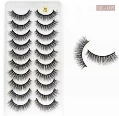  10 Paar 3D Wimpern 100% Mink Lashes Fake False Faux Eyelashes 