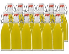 12 Leere Glasflaschen mit Bügelverschluss Bügelflaschen 200 ml 0,2 l Saftflasche