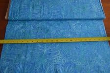 By 1/2 Yd, Turquoise Floral on Blue Tonga Batik, Timeless Treasures/B9380, B831
