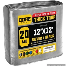 Core Tarps Extreme Heavy Duty 20 Mil Tarp Cover Waterproof UV Resistant Rip