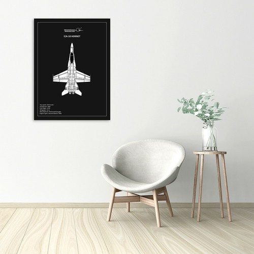 Stampa su Tela su Carta Poster o Quadro Rogan Mark BP FA18 Hornet Black - Imagen 2 de 2