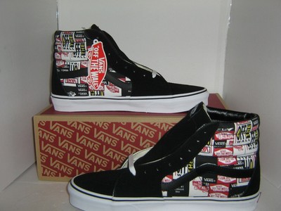 red black and white off the wall vans