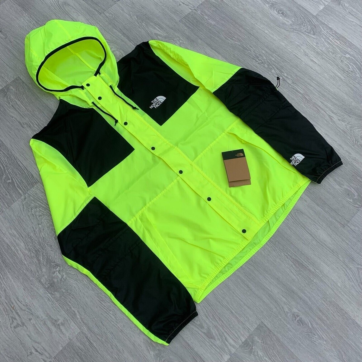 The North Face Seasonal Mountain Jacket Neon And Black | eBay UK