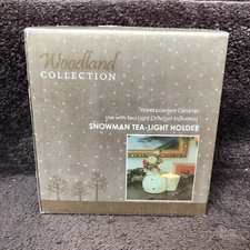 WOODLAND COLLECTION 6" SNOWMAN TEA LIGHT HOLDER ~ Kirklands Home 000188- #078322