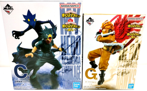 My Hero Academia Rush Hawks & Tokoyami Figure Set of 2 Prize Bandai Ichiban Kuji - Picture 1 of 14
