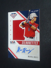 Maxwell Muncy 2020 STARS AND STRIPES SILHOUETTES PATCH/AUTO 144/199 #USJMU