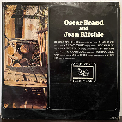 OSCAR BRAND & JEAN RITCHIE - Everest Folk (1967) - 12'' Vinyl Record LP - VG