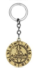 Gravity Falls Wheel Logo Metal Charm Keychain Keyring