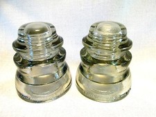 2 Armstrong Glass Insulators Made in USA #DP1