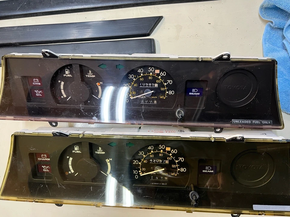 Painel de instrumentos 1980 1981 Toyota Corolla Liftback Sport Coupe painel medidor cluster - Imagem 4 de 4