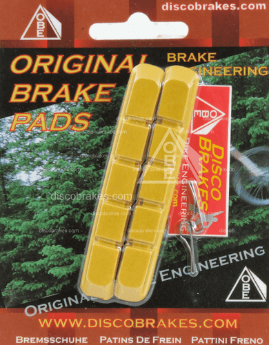 Yellow Insert Rubber Pads for 72mm V Brake Cartridge Shoes, Shimano SRAM Avid - 第 1/12 張圖片