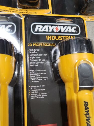 Qty 5 Rayovac Industrial Grade Flashlight 17 Lumen, 2D Professional Krypton Bulb - Picture 2 of 4