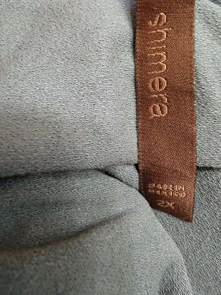 Shimera 女式衬衫上衣衬衫尺寸 2X Smokey 花岗岩新品 — 第 2/4 张图片