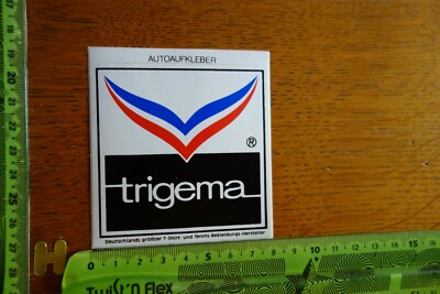 Alter Aufkleber Sport Kleidung T-Shirt Tennis TRIGEMA