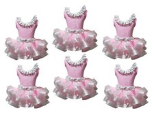 Sparkle 1st 2nd 3rd Lacing Pink Top Silver Satin Trim Skirt Girls Outfit NB-8Y