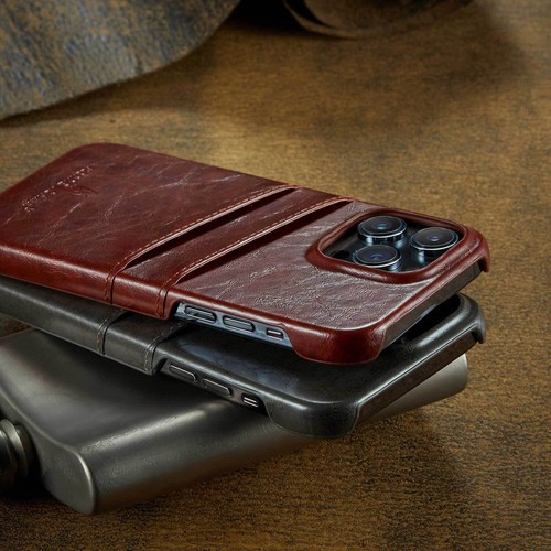 PU Leder Hülle mit Kartenfach Für iPhone/Samsung Handyhülle Tasche Case Cover - Picture 4 of 28