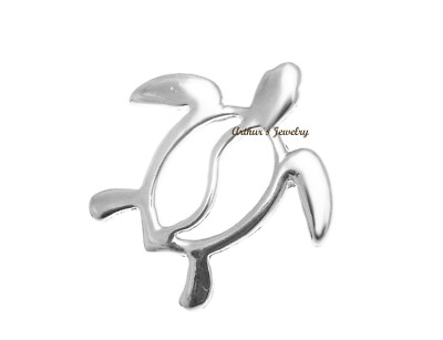 MASSIVER 14K WEISSGOLD HAWAIIANISCHE HONU SCHILDKRÖTE DIA ANHÄNGER 20,60MM