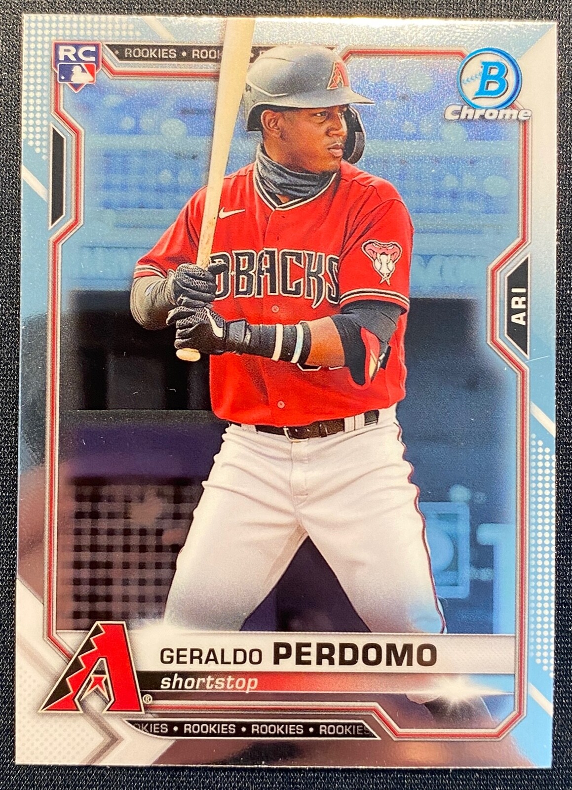 Geraldo Perdomo 2021 Bowman Chrome RC Rookie Prospect #98 Base DIAMONDBACKS