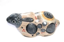 Vintage Tonala Mexico Folk Art Pottery Rabbit 6.5"