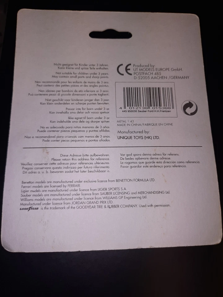 UT Models Sauber Ford C14 #30 H.H.Frentzen 1/43 Pullback - Bild 2 von 2