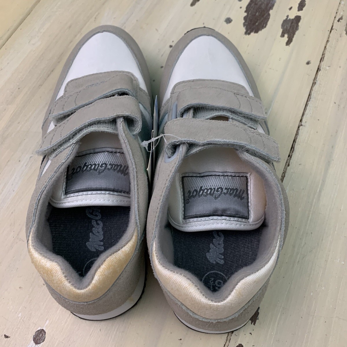 Vintage MacGregor Men\'s 6.5 Wide Grey Suede Velcro Walking Shoes Comfort Trainer MacGregor Shoes Mens 8.5 Athletic Low Sneakers 5857 Grey  main image 3