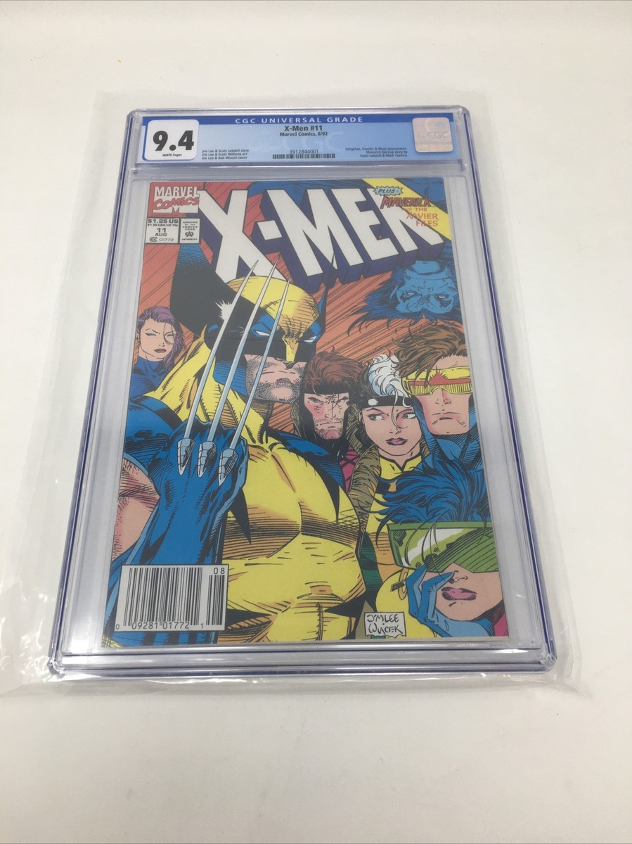 MARVEL COMICS X-MEN #11 1992 CGC 9.4 WP RARE NEWSSTAND JIM LEE