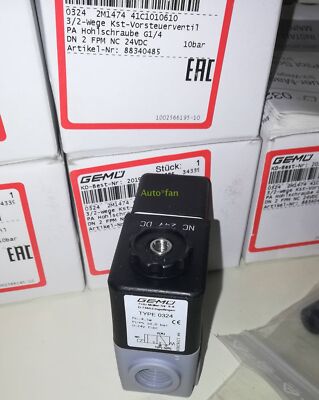 1x GEMU Fritz-Muller D-74653 Ingelfingen TYPE 0324 24V 4.5W 10Bar