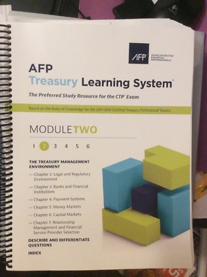 AFP Treasury Learning System 5th Ed. CTP Study Material | eBay