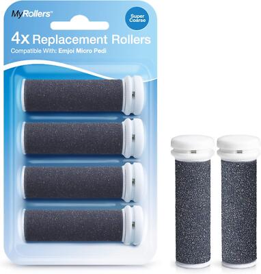 4 x Super Grobe Micro Mineral Ersatzrollen Kompatibel mit Emjoi Micro