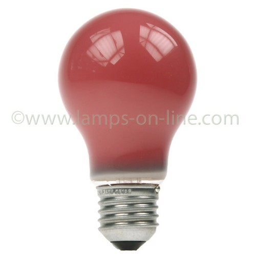 GLS Light Bulb 240V 25W E27 Red - Picture 2 of 2