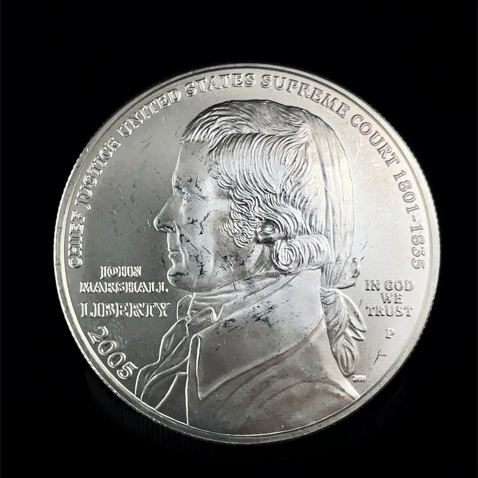2005-P Chief Justice John Marshall Silver Dollar  Commemorative  BU/UNC - Image 3 of 4
