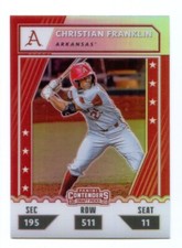 2021 Elite Optic College Tickets Holo CHRISTIAN FRANKLIN Arkansas RAZORBACK Cubs