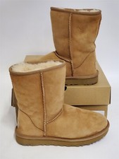 UGG Womens Classic Short II Winter Boot 100 Suede Wool Lined Chestnut Size 6 US