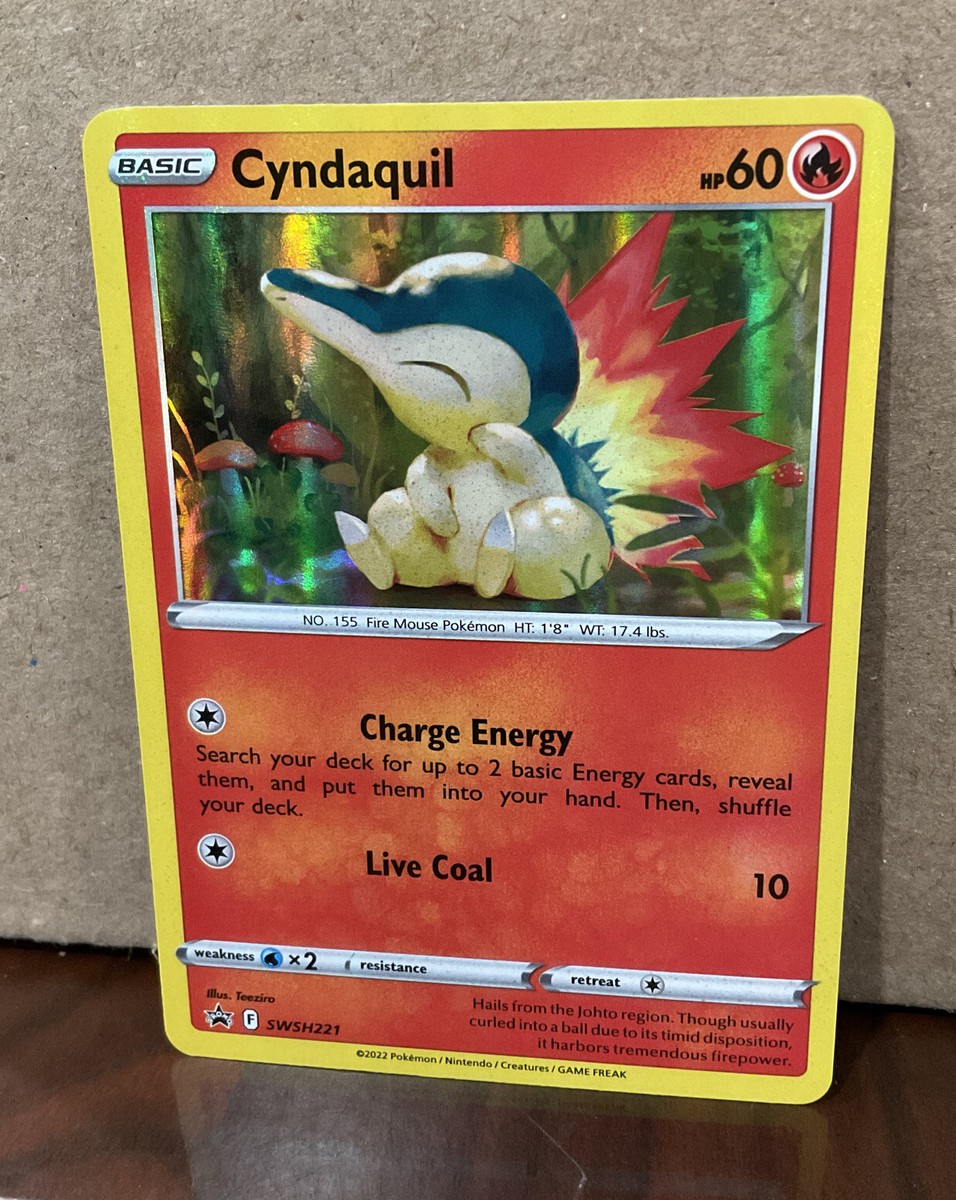 CYNDAQUIL 2022 BLACK STAR PROMO HOLO SWSH221 | eBay