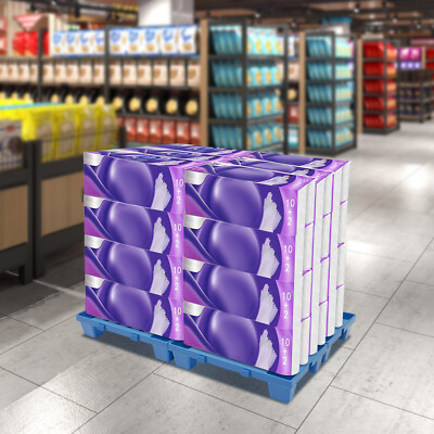 4Pcs Pallets Moisture-Proof Floor Pallet Breathable Grid Pallets 50*30*10cm Each