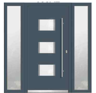 Welthaus Haustür WH75 N RC2 Aluminium  Kunststoff TürLA350 Türen+2 Seitenteilen