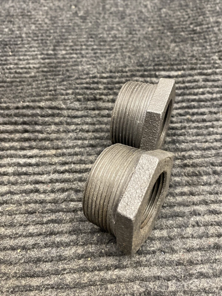 Lot of 2 Ward Hex Plug Malleable Iron 1" x 1-1/2" - Image 4 of 4