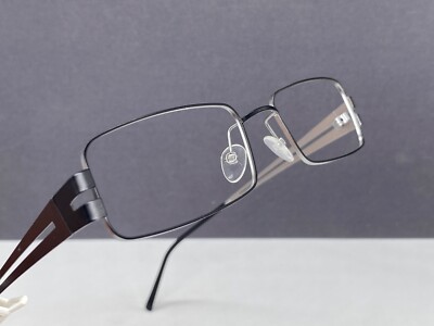 Henry Julien Brille Herren Schwarz Eckig silber Groß L Vollrand Cap NP:397 