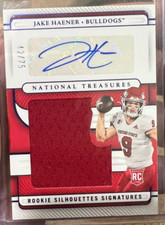 2023 Panini National Treasures #RSS-JAH - Jake Haener Silhouette Sigs RPA /75