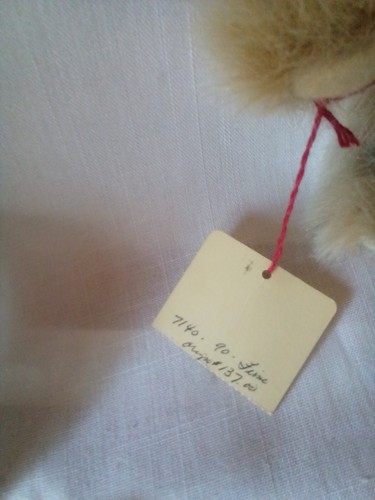 Vintage Plüsch Teddybär Kimbearly's Originals Nr. 1E/836 Faux Mohair Resin Face - Bild 3 von 5