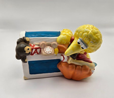 Sesame Street Big Bird with Toy Box Vintage Ceramic Coin Bank Jim Henson