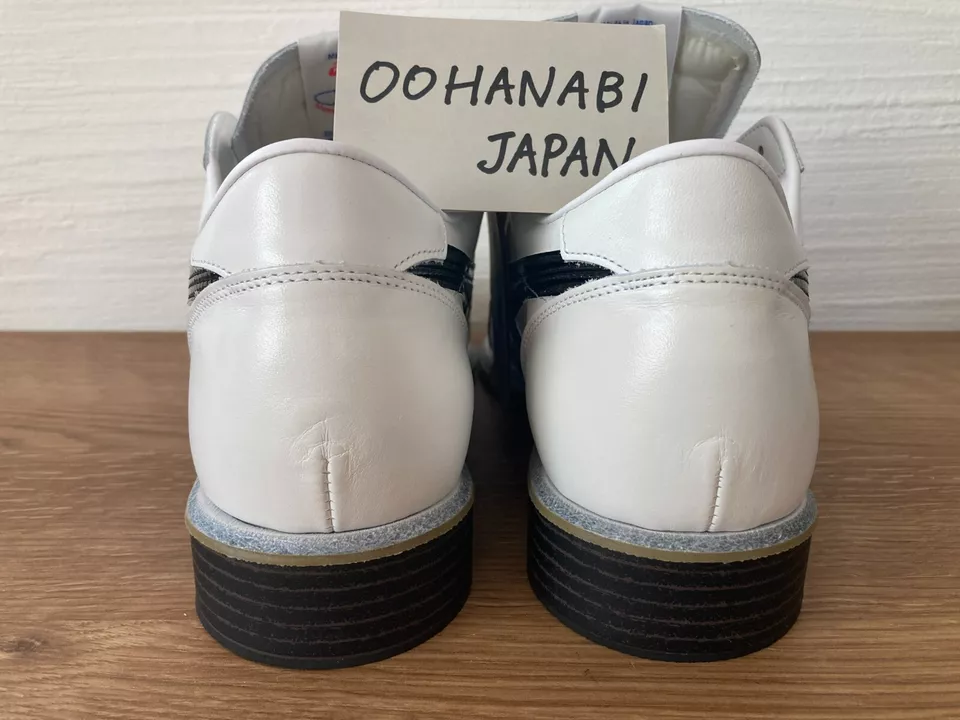 Zapatos de Levantamiento de Pesas ASICS 1163A006-100 Blanco/NEGRO Cuero Liso 2E Nuevos Envío Gratis Foto 3 de 4