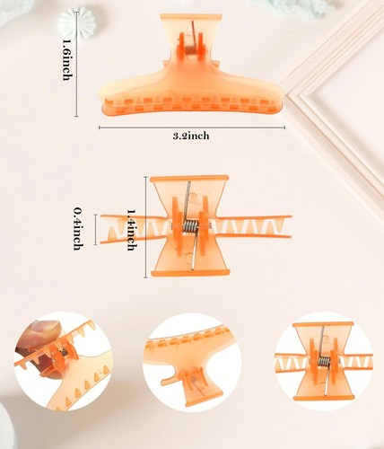 12 Pieces Plastic Hair Claw Clips Butterfly Hairdresser Clamp fit for Salon H... - Picture 2 of 6