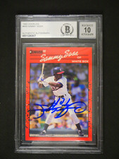 SAMMY SOSA 1990 DONRUSS #489 RC SIGNED BAS AUTHENTIC 10 AUTO - CHICAGO WHITE SOX