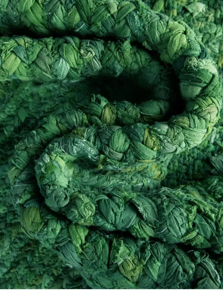 Tapis demi-lune 100 % coton naturel tressé tapis de porte de sol décoration d... - Photo 3/4