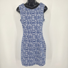 Love21 by Forever 21 Womens XS Sleeveless Mini Dress Blue & White Pattern Lined 