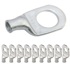 SELTERM 10pcs 8 AWG1/2" Stud Tinned Copper Wire Lugs, Heavy Duty Battery Cabl...