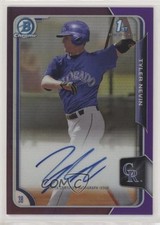 2015 Bowman Draft Chrome Pick Purple Refractor 118/250 Tyler Nevin Auto 07d9